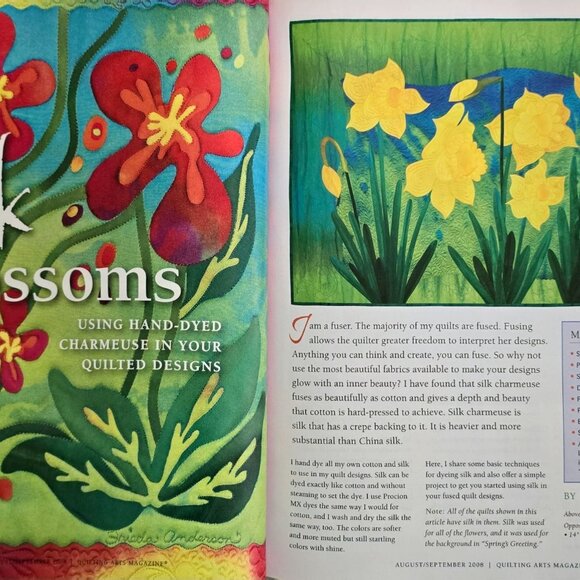 Quilting Arts Magazine August September 2008 Are Go Green Issue Quilted Pet Port - Picture 7 of 11